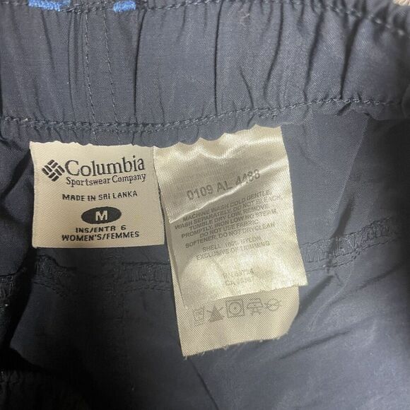Columbia Shorts Womens Medium Blue 5” Inseam Nylon Stretch Elastic Waist Fishing - Picture 3 of 10